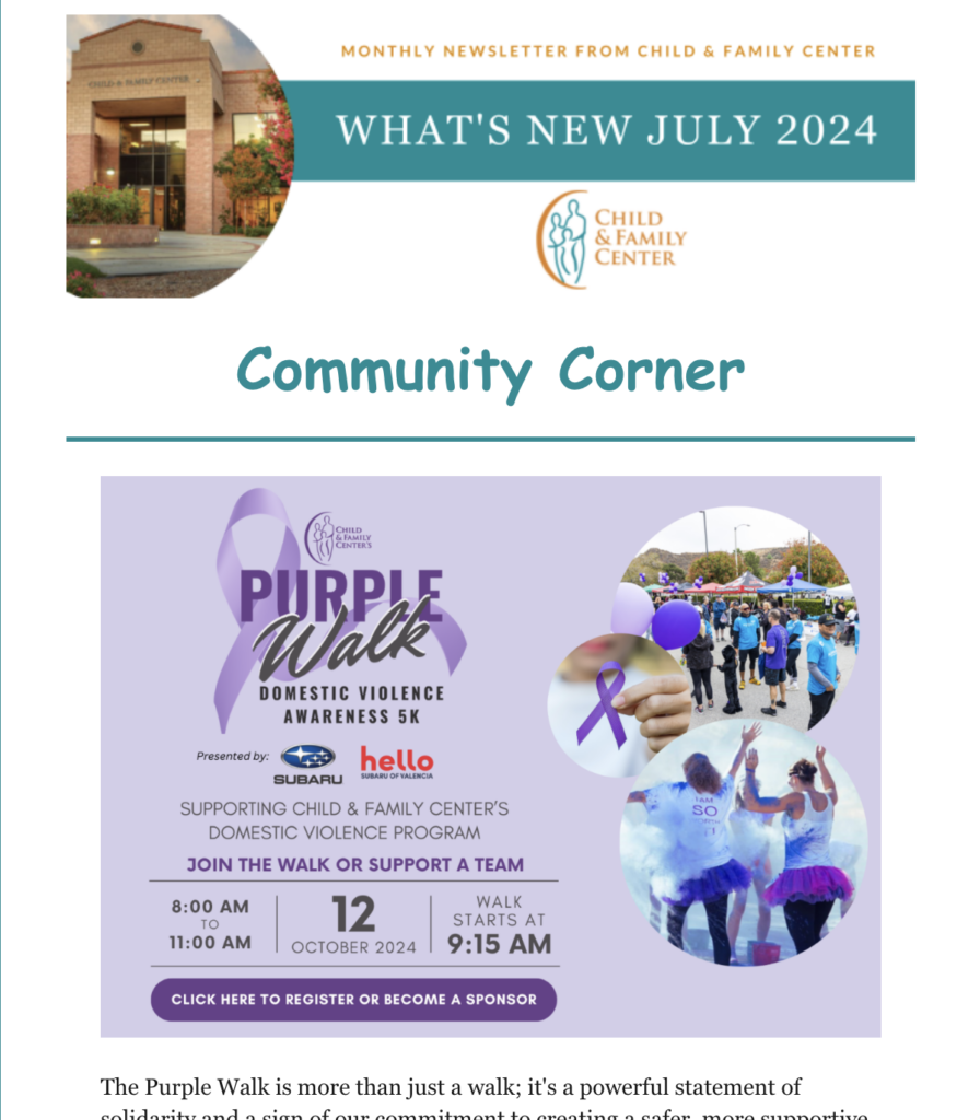 Child & Family Center Newsletter - July 2024